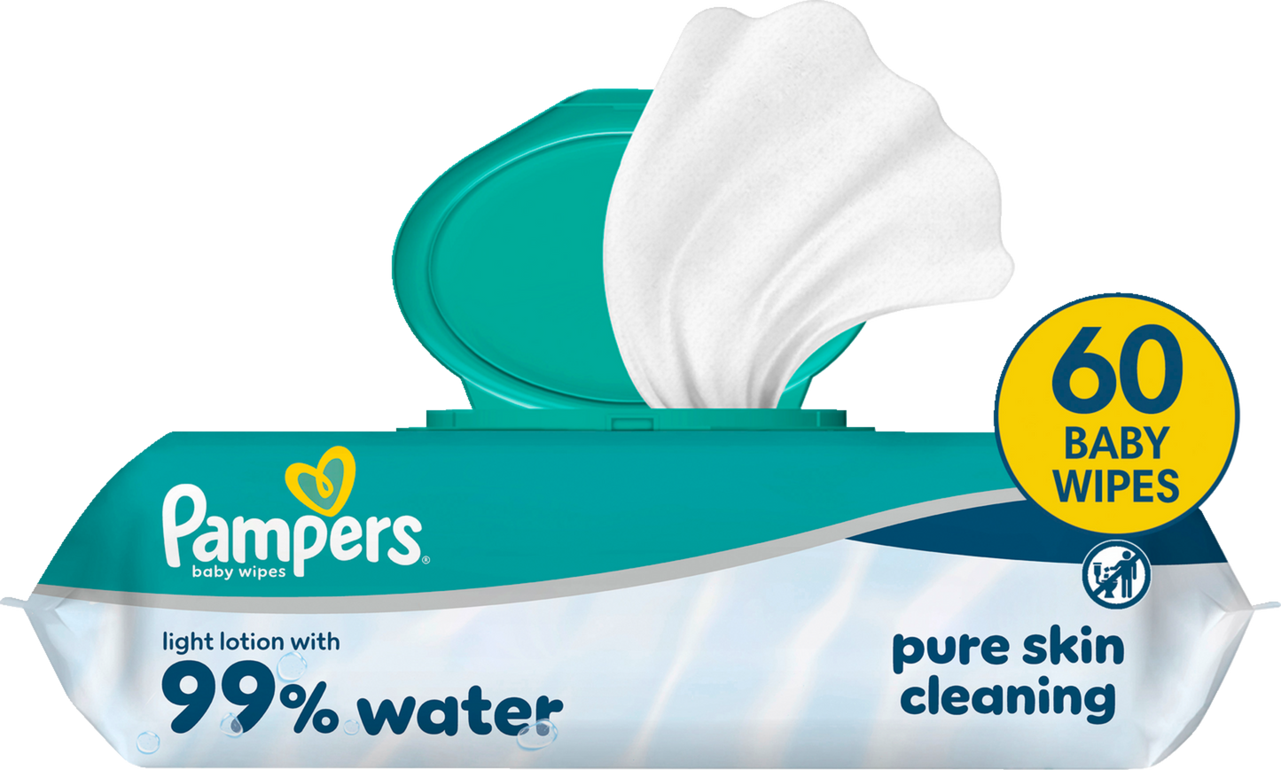 Pampers Feuchte Tücher 99% Water (60 STK) Beutel
