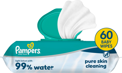 Pampers Feuchte Tücher 99% Water (60 STK) Beutel