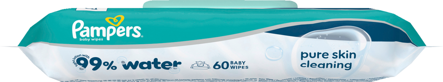 Pampers Feuchte Tücher 99% Water (12 x 60 STK) Karton