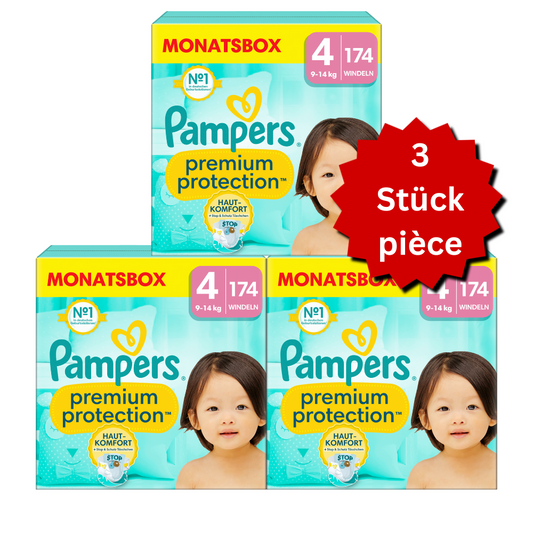 Pampers Premium Protection Gr. 4 Maxi 9-14kg (3x174 STK) AKTION 3 Monatsboxen
