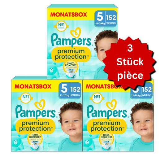 Pampers Premium Protection Gr.5 Junior 11-16kg (3x152 STK) AKTION 3 Monatsboxen