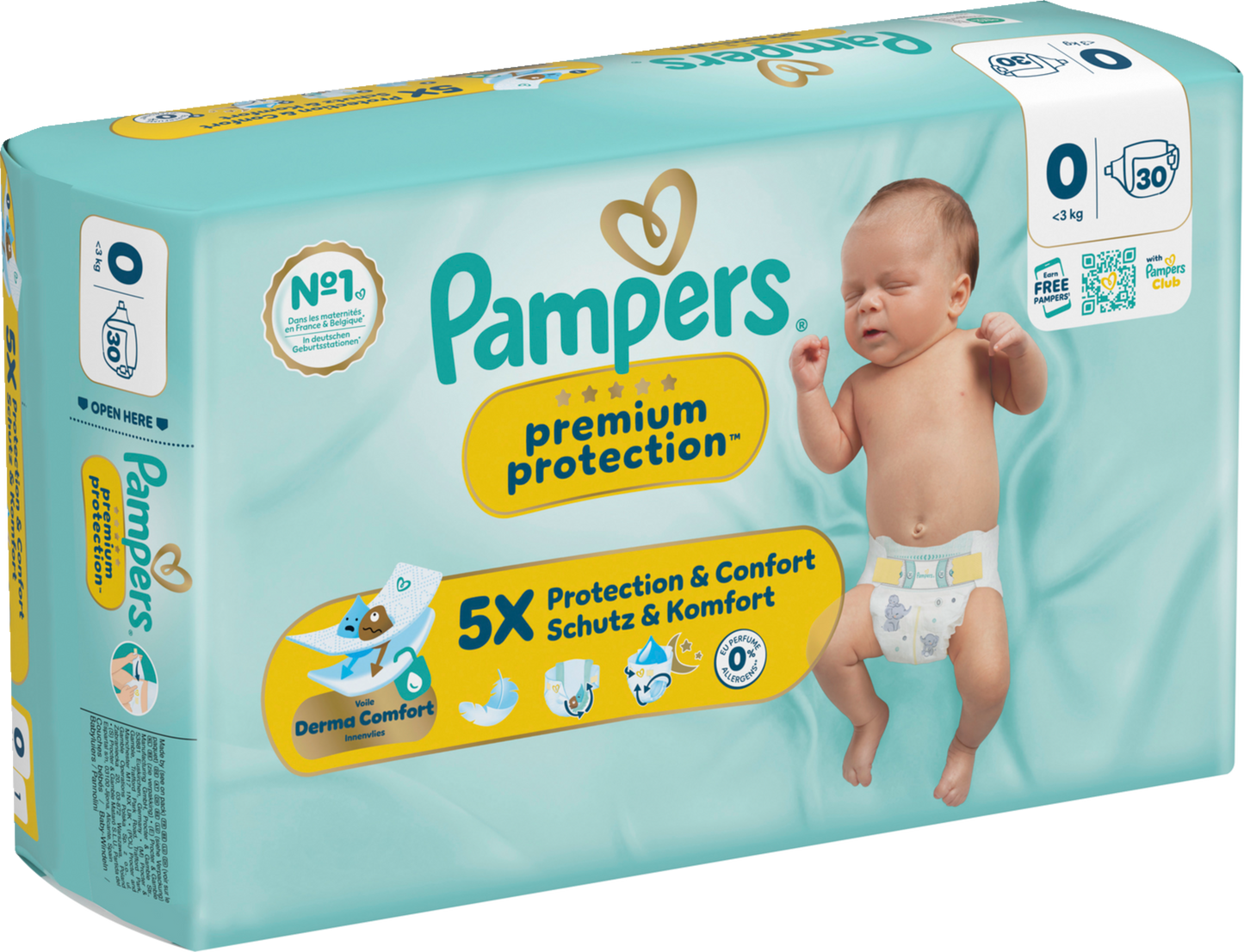 Pampers Premium Protection Gr.0 Micro <3kg  (30 STK) Tragepack