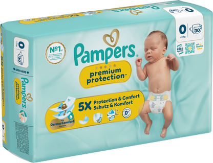 Pampers Premium Protection Gr.0 Micro <3kg  (30 STK) Tragepack