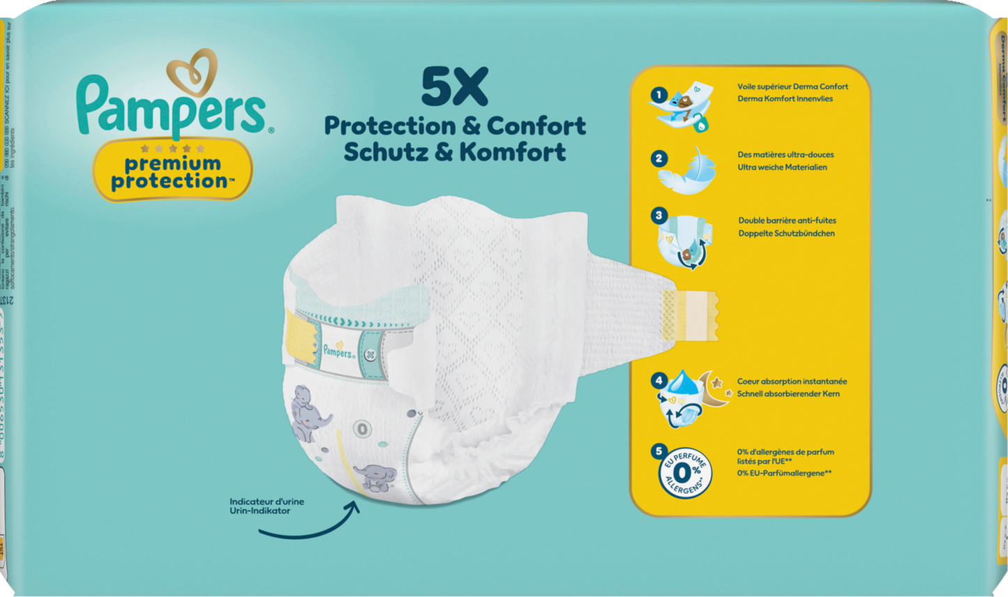 Pampers Premium Protection Gr.0 Micro <3kg  (30 STK) Tragepack