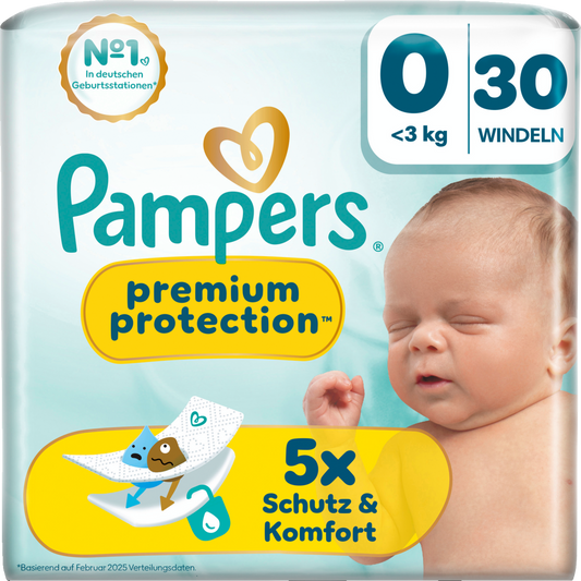 Pampers Premium Protection Gr.0 Micro <3kg  (30 STK) Tragepack