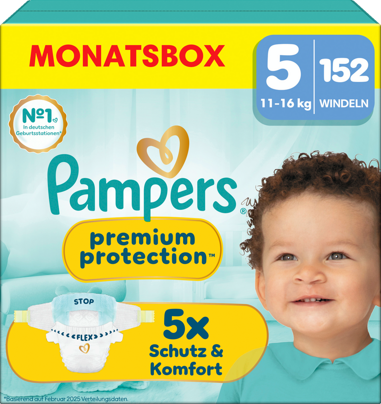 Pampers Premium Protection Gr.5 Junior 11-16kg (3x152 STK) AKTION 3 Monatsboxen