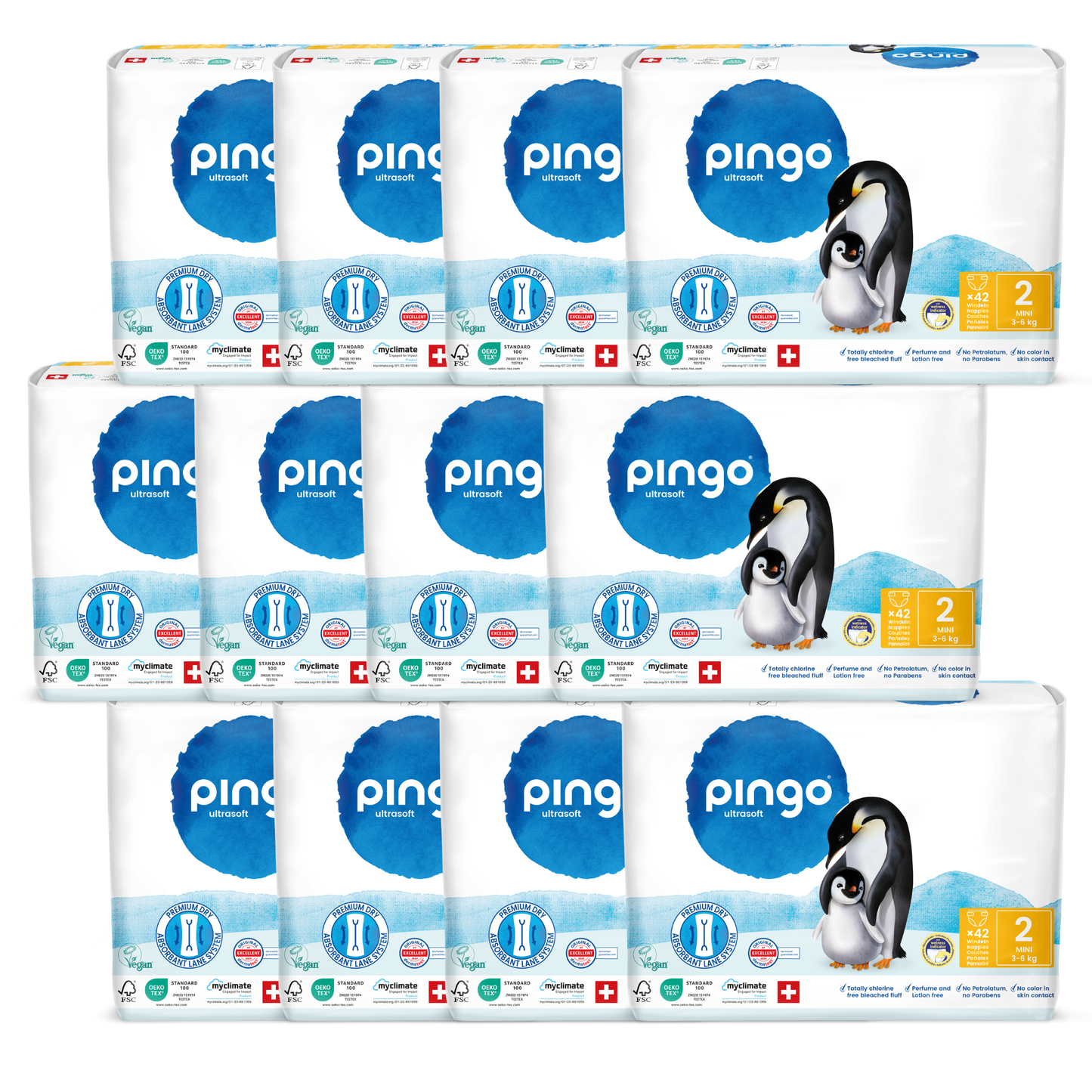 Pingo Gr. 2 Mini (3-6 kg) 3er Karton (3 x 4 x 42 STK)