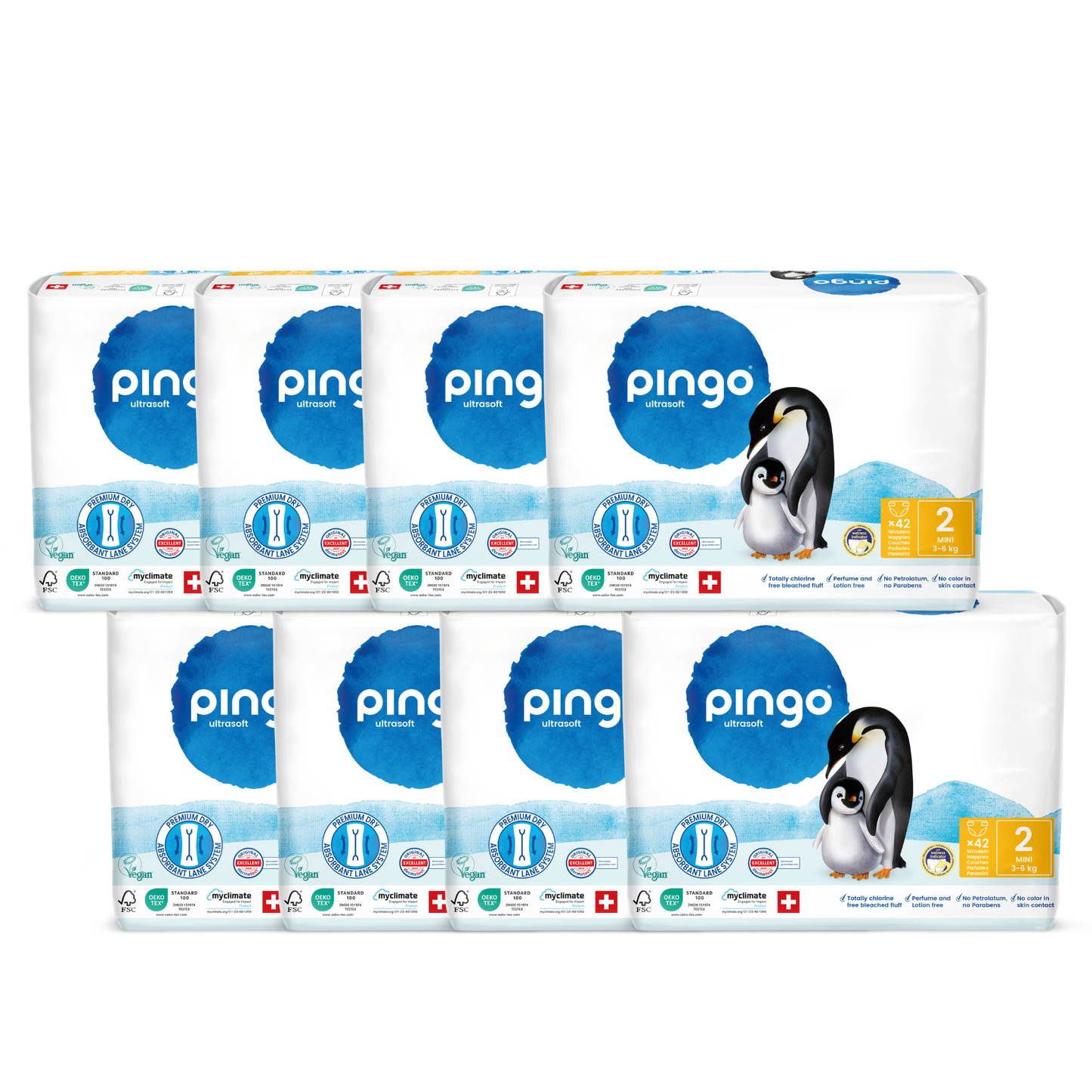 Pingo Gr. 2 Mini (3-6 kg) 2er Karton (2 x 4 x 42 STK)
