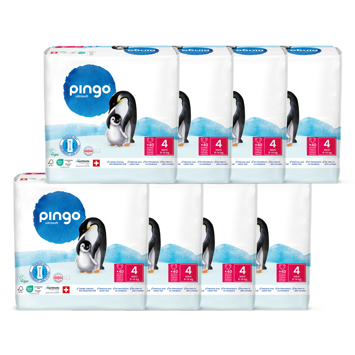 Pingo Gr. 4 Maxi (8-14 kg) 2er Karton (2 x 4 x 40 STK)