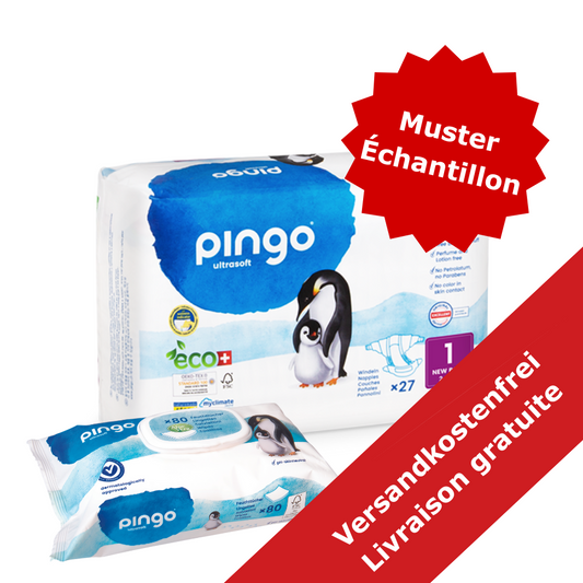 Pingo - Gr. 1 Newborn + Pingo Feuchttücher Muster