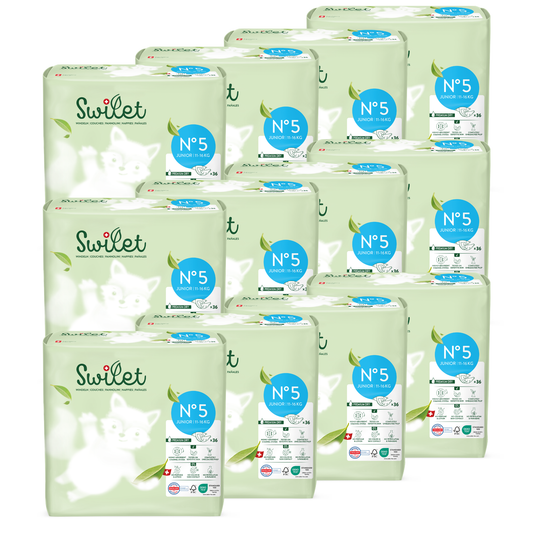 Swilet - Die Biowindel Gr. 5 Junior 11-16Kg (12x 36 STK) 2erKarton