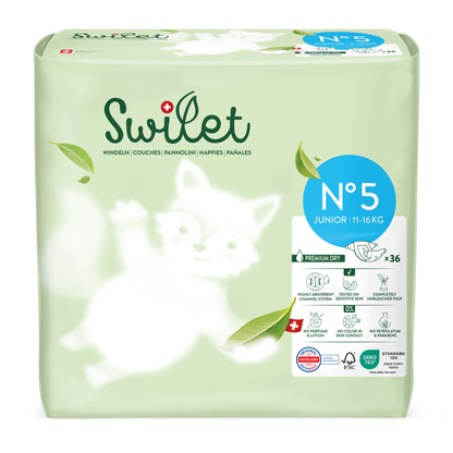 Swilet - Die Biowindel Gr. 5 Junior 11-16Kg (12x 36 STK) 2erKarton