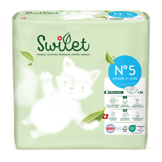 Swilet - Die Biowindel Gr. 5 Junior 11-16Kg (36 STK) Beutel