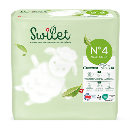 Swilet - Die Biowindel Gr. 4 Maxi 8-14Kg (40 STK) Beutel