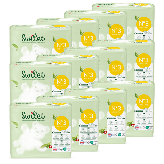 Swilet - Die Biowindel Gr. 3 Midi 5-9Kg (12x 44 STK) 2erKarton