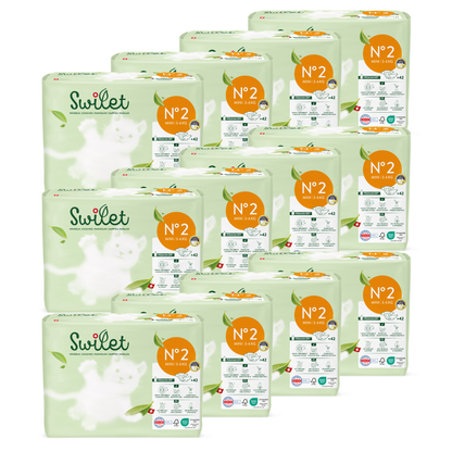 Swilet - Die Biowindel Gr. 2 Mini 3-6Kg (12x 42 STK) 2erKarton