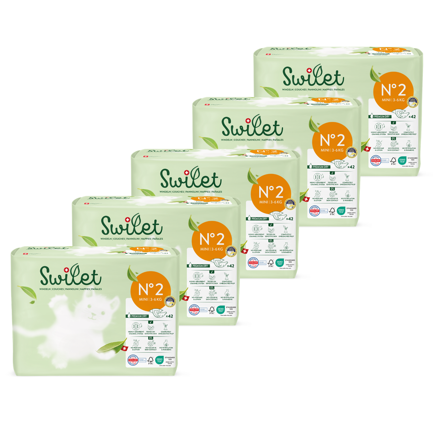 Swilet Die Biowindel Gr. 2 Mini Monatsbox (210 STK)