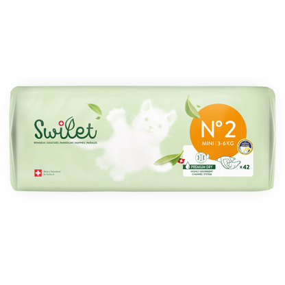 Swilet - Die Biowindel Gr. 2 Mini 3-6Kg (6x 42 STK) Karton