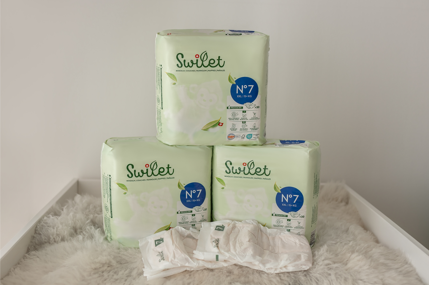 Swilet - Die Biowindel Gr. 7 XXL 15+Kg (30 STK) Beutel