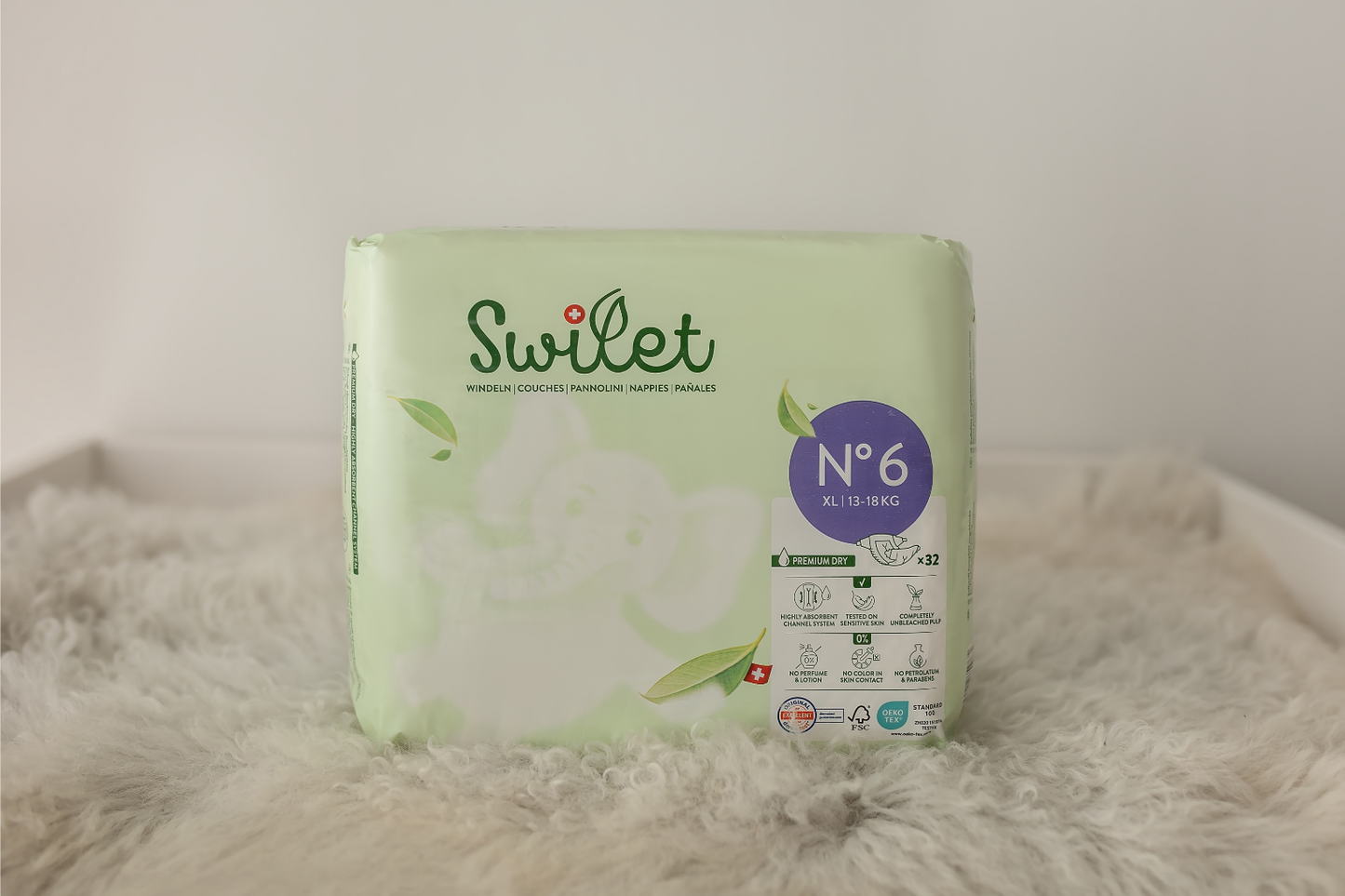Swilet - Die Biowindel Gr. 6 XL 13-18Kg (6x 32 STK) Karton