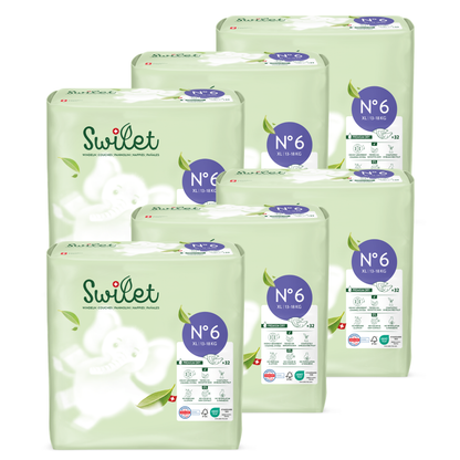Swilet - Die Biowindel Gr. 6 XL 13-18Kg (6x 32 STK) Karton