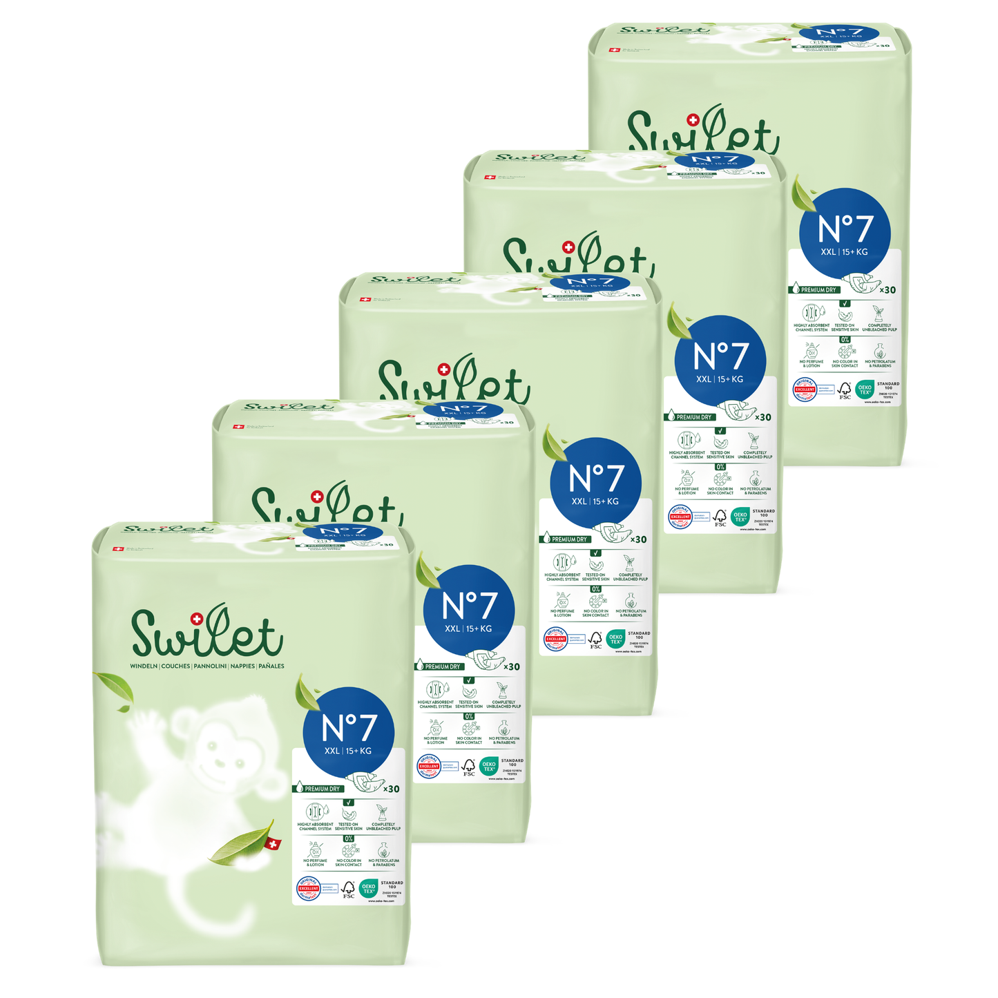 Swilet Gr. 7 XXL Monatsbox (150 STK)