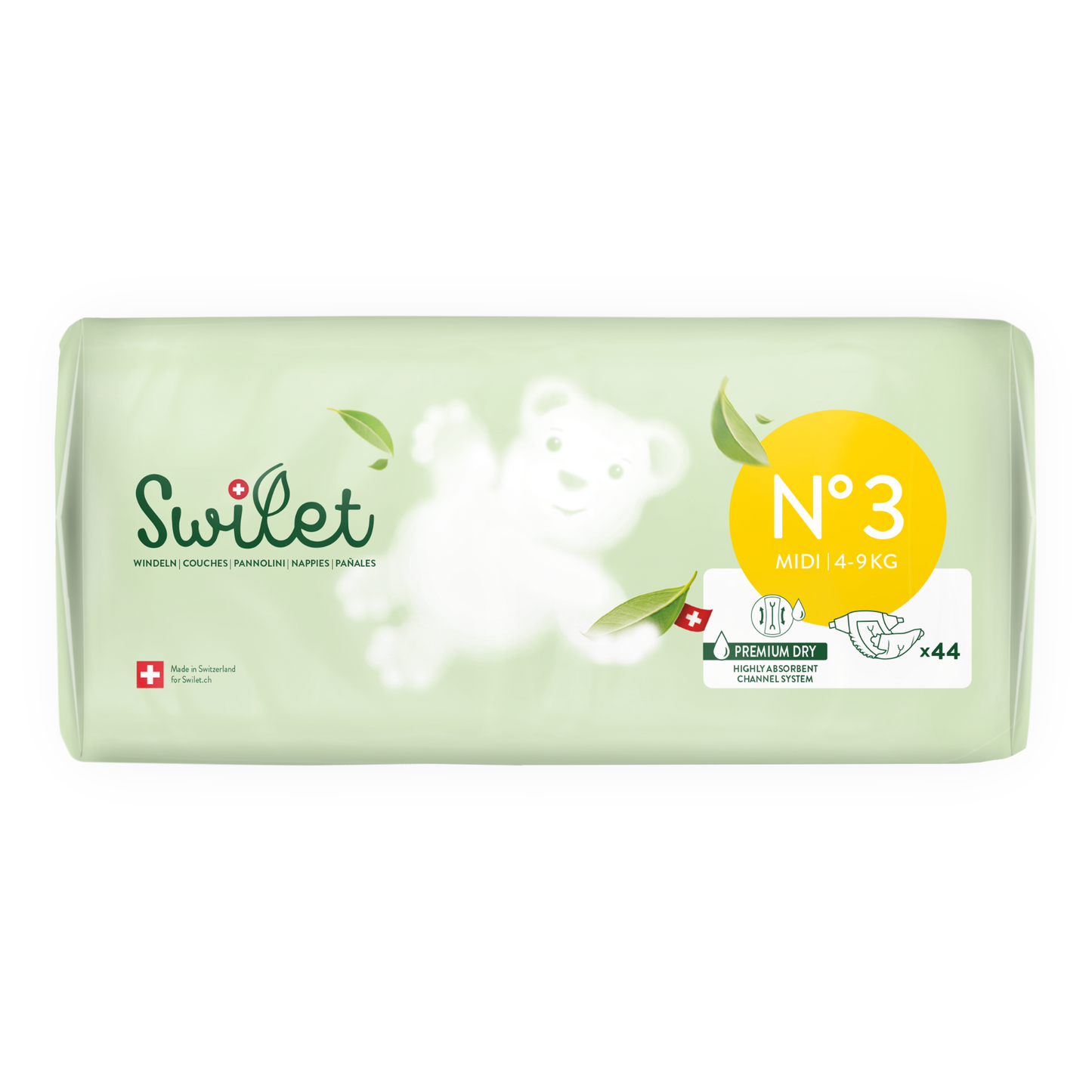 Swilet - Die Biowindel Gr. 3 Midi 5-9Kg (12x 44 STK) 2erKarton