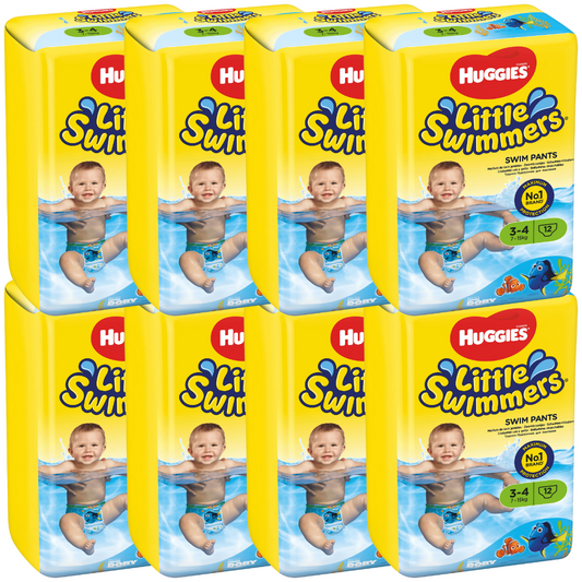 Huggies Schwimm-Windeln Grösse 3-4  (7-15 Kg) KARTON (8 x 12 STK)