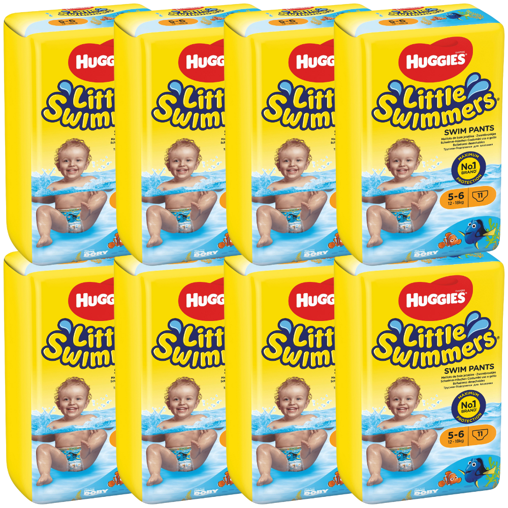 Huggies Schwimm-Windeln Grösse 5-6  (12-18 Kg) KARTON (8 x 11 STK)