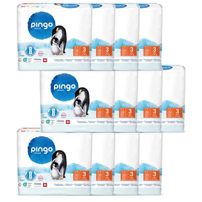 Pingo Gr. 3 Midi (4-9 kg) 3er Karton (3 x 4 x 44 STK)
