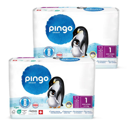 Pingo Gr. 1 Newborn (2-5 kg) Doppelbeutel (2 x 27 STK)