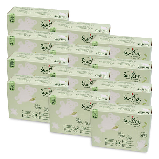 Swilet Vliestücher - Windeleinlagen Bio (12 x 50 STK) Karton