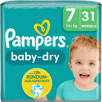 Pampers Baby-Dry Gr. 7 XXL 15+kg (31 STK) Sparpack