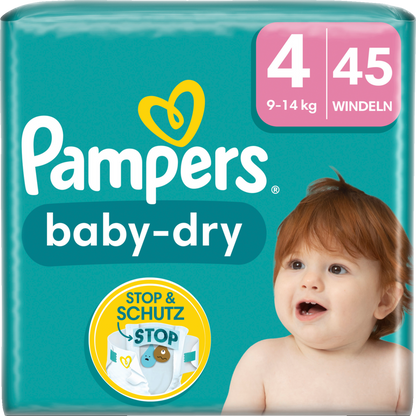 Pampers Baby-Dry Gr. 4 Maxi 9-14kg (45 STK) Sparpack
